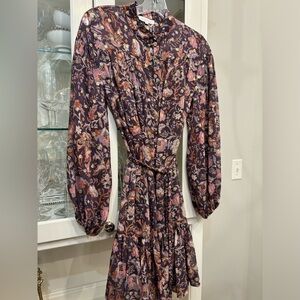 Purple Floral Mini Dress NWT